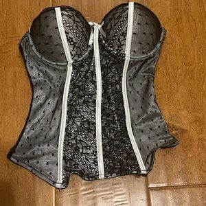 Black lace vintage corset
